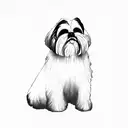 a white shih tzu tattoo design idea