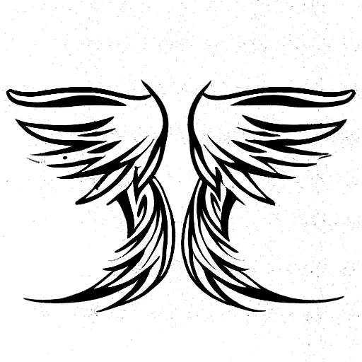 fallen angels motorcycle outline tattoo design idea