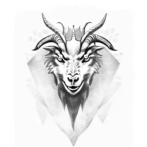 coat of arms sheild with goat, wolf and monkey faces. Lyre bird feathers behind tattoo design idea