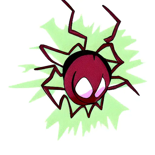 phatom troupe spider coming down on web tattoo design idea