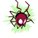 phatom troupe spider coming down on web tattoo design idea