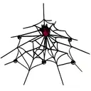 phatom troupe spider coming down on web tattoo design idea