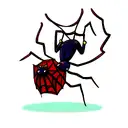 phatom troupe spider coming down on web tattoo design idea