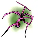 phatom troupe spider coming down on web tattoo design idea