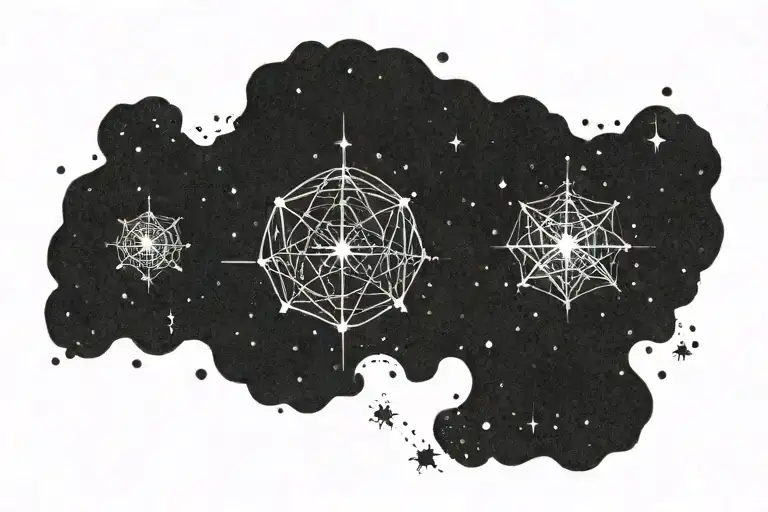 big dipper constellation tattoo design idea