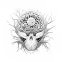 neuroscience neuron dopamine tattoo design idea