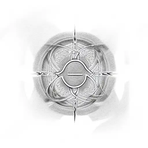 autism symbol, and breast cancer symbol tattoo design idea