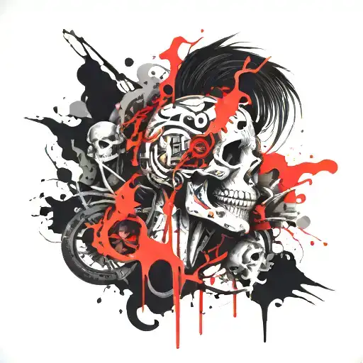 death metal tattoo design idea