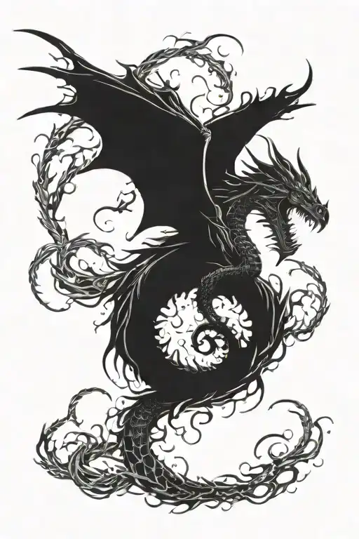 a man self creatur from tornado and dragon tattoo design tattoo design idea