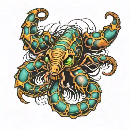 Scorpio mellow compassion passion yet full tattoo design idea