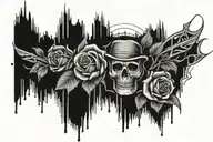 Guns N Roses lined tattoo design idea