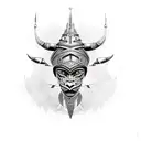 African warrior tattoo design idea