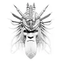 African warrior tattoo design idea