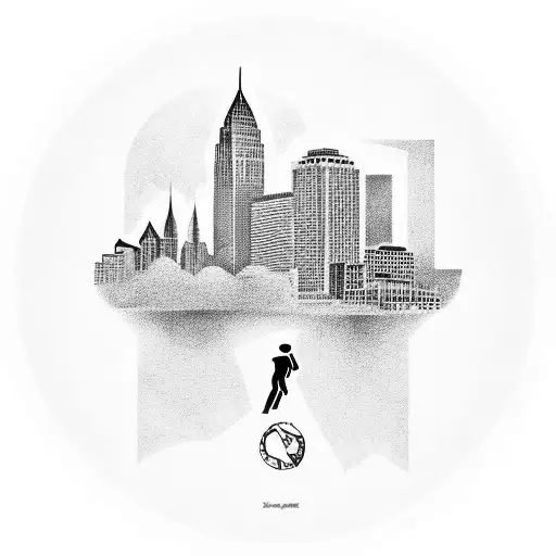 Rochester, NY skyline, NY Yankees, Puerto Rico tattoo design idea