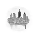 Rochester NY skyline, NY Yankees, Puerto Rico tattoo design idea