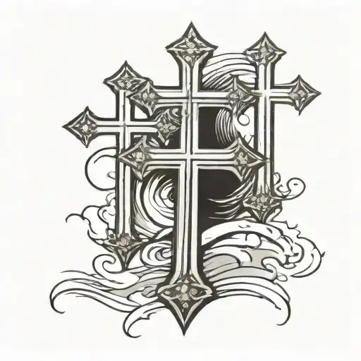 3 crosses 1of1   tattoo design idea
