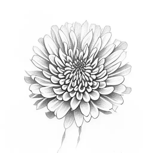 Chrysanthemum tattoo design idea