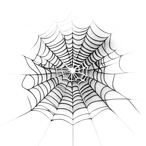 A spiderweb with Juice World lyrics forming the strands tattoo design idea