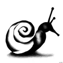 snail  tattoo design idea