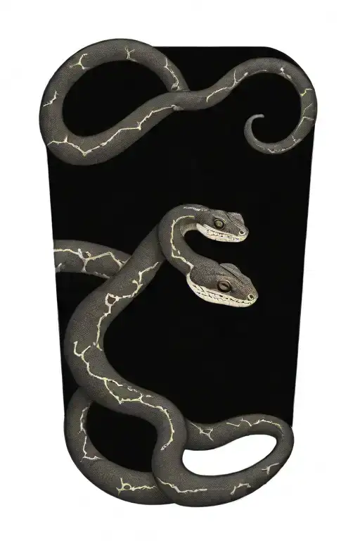 small ball python snake, simple position, with that goes around the arm vegetation tattoo design idea