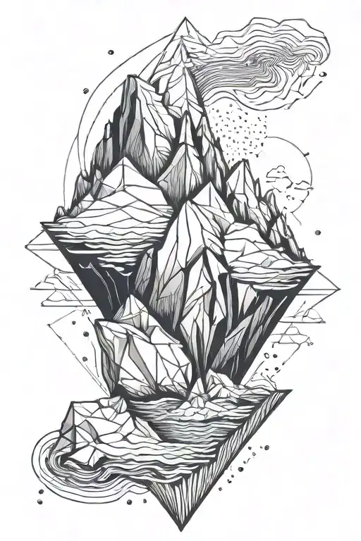 iceberg tattoo design idea