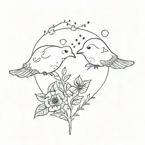 two matching funny tattoos for two sisters in-laws who's really close tattoo design idea