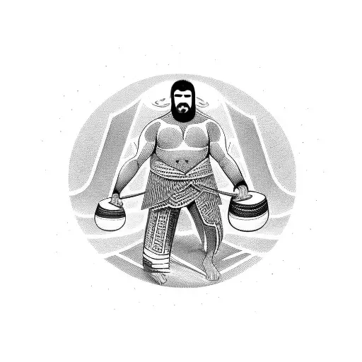 greek wrestlers with the word brother in the middle  tattoo design idea