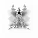 torre de hercules tattoo design idea