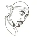 2pac tattoo design idea