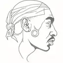 2pac tattoo design idea