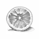 orange slice tattoo design idea