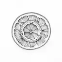 orange slice tattoo design idea