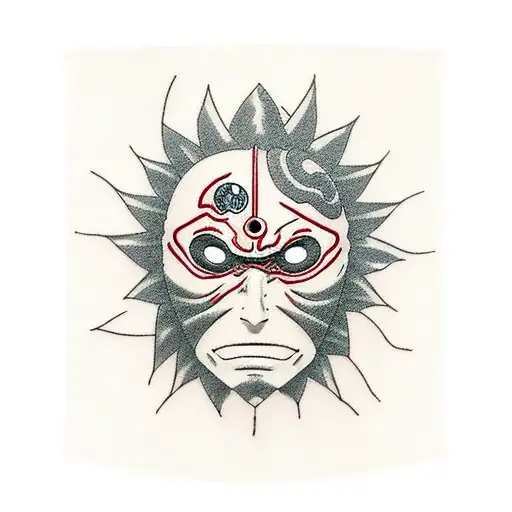 Obito Uchiha mask tattoo design idea