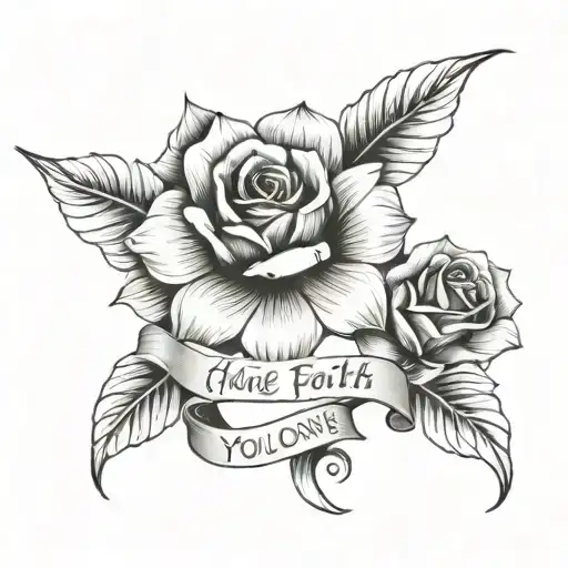 Have Faith You Are Not Alone symbolizing your love tattoo design idea