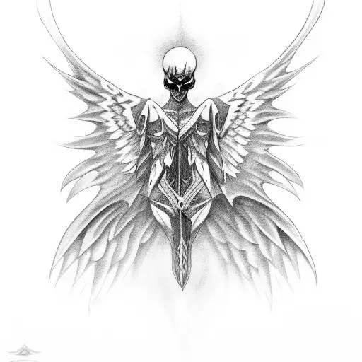 angel demon wings tattoo design idea