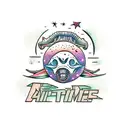 aliens abducting dinosaurs  tattoo design idea