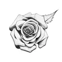 Dead rose tattoo design idea