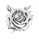 Dead rose tattoo design idea
