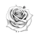 Dead rose tattoo design idea
