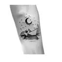 a paper boat tattoo design idea