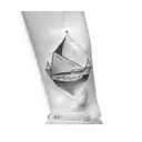 a paper boat tattoo design idea