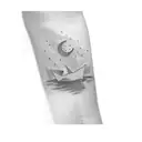 a paper boat tattoo design idea
