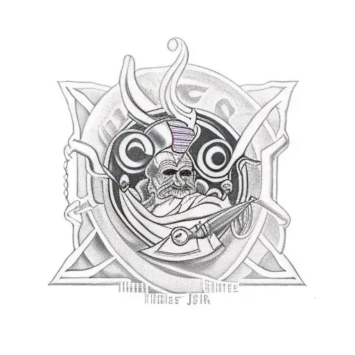 4 coders in hermes on styx tattoo design idea