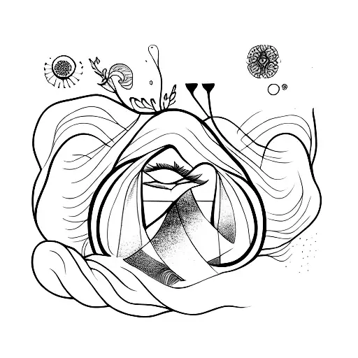 femenine and emotional  tattoo design idea