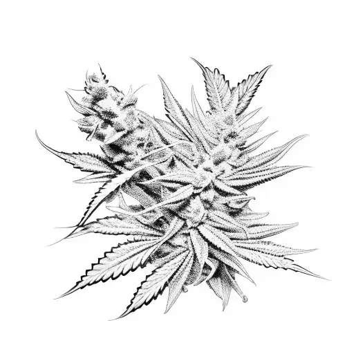 Marijuana Buds tattoo design idea