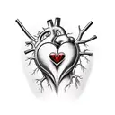 heart ripped out of chest tattoo design idea