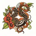 scorpio and gemini combine tattoo design idea