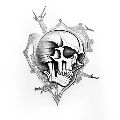 horse skeleton  tattoo design idea