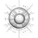 Billiard ball eight flying on fire tattoo design idea