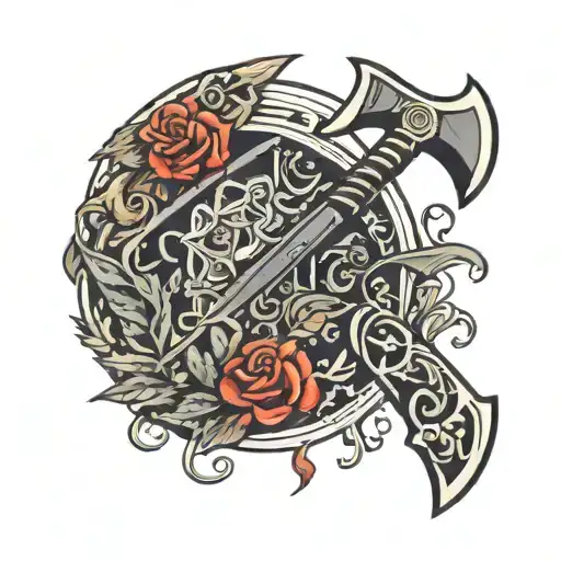 izzy borden axe tattoo design idea